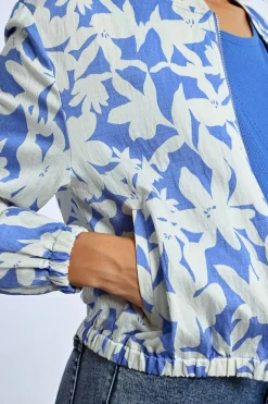 Veste bomber courte imprimée