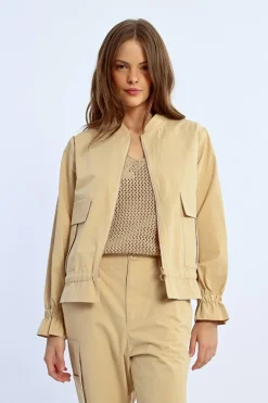 Veste droite, zippée