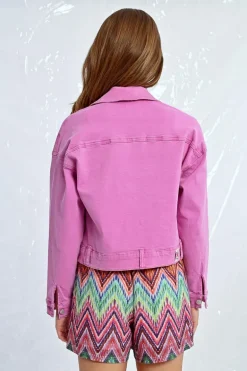Veste en jean crop