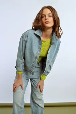 Veste en jean crop