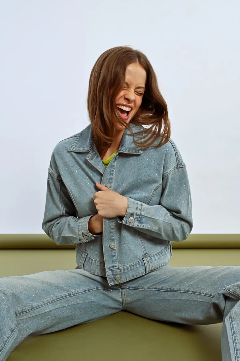 Veste en jean crop