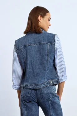 Veste en jean sans manches