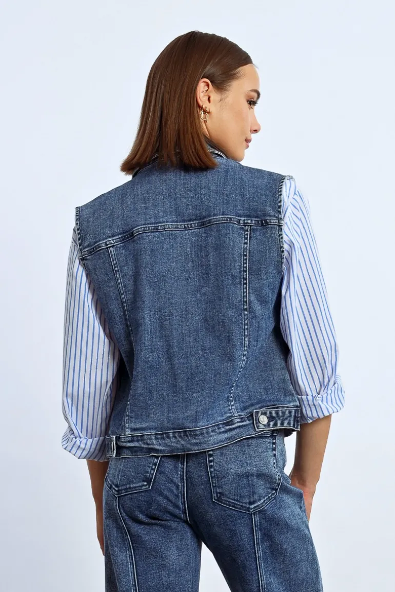 Veste en jean sans manches