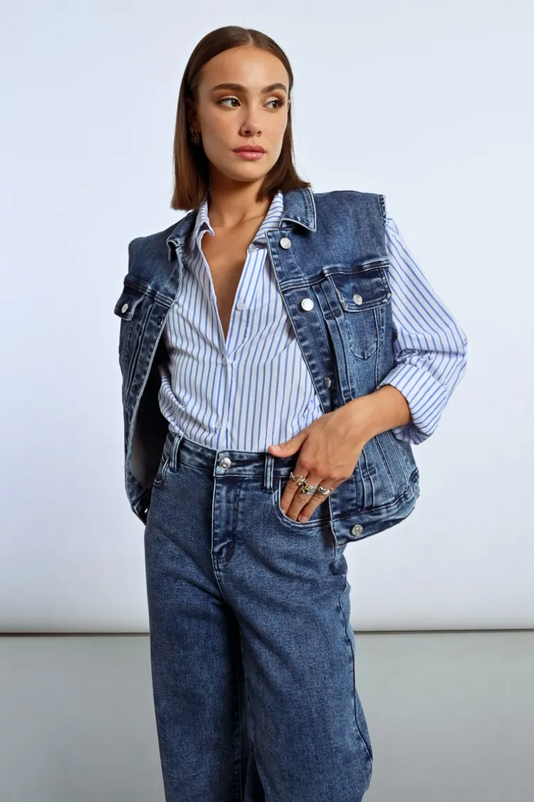 Veste en jean sans manches
