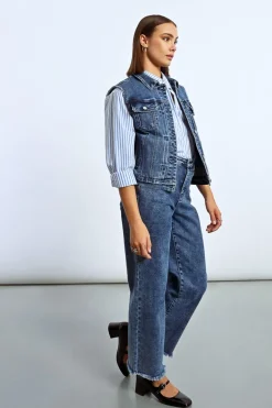 Veste en jean sans manches