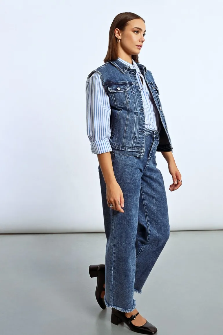Veste en jean sans manches